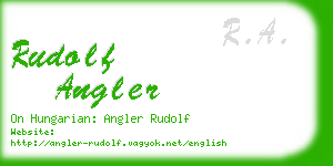 rudolf angler business card